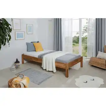Netto Marken-Discount TiCAA Einzel- und Doppelbett Dora Eiche massiv geölt Angebot
