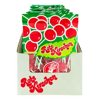 Netto Marken-Discount Hirsch Rote Kirschen Lollis 100 g, 20er Pack Angebot