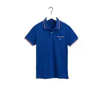Netto Marken-Discount Gant Shirt Piqué Rugger Poloshirt mit Kontraststreifen Angebot