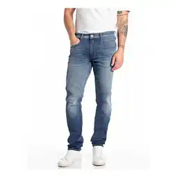 Netto Marken-Discount Replay Hose 5-Pocket-Jeans ANBASS 11.5 OZ DEEP BLUE INDIGO STRETCH DENIM mit Markenlabel Angebot