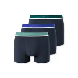 Netto Marken-Discount Schiesser Boxershorts Shorts im 3 Pack Organic Cotton mit Webgummibund in dunkelblau Angebot