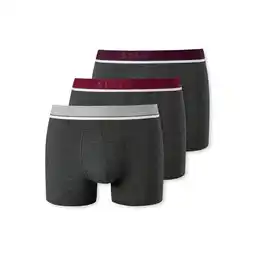 Netto Marken-Discount Schiesser Boxershorts Shorts im 3 Pack Organic Cotton mit Webgummibund in graumeliert Angebot