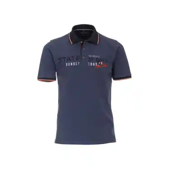 Netto Marken-Discount CASA MODA Poloshirt Polo Kurzarmshirt mit Print und Stickerei Angebot