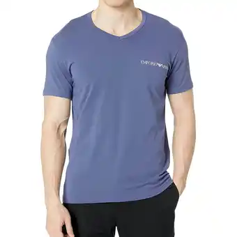 Netto Marken-Discount Emporio Armani Shirt Basic-T-Shirts mit V-Ausschnitt und Logo-Print in Regular Fit Angebot