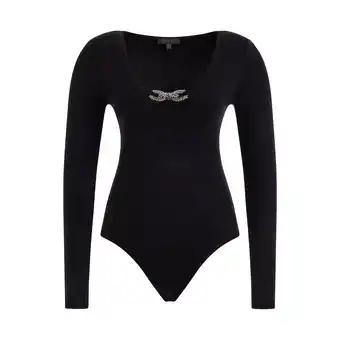 Netto Marken-Discount Guess Body Langärmliger BLING RING UMI mit Rundhalsausschnitt und Cut-Out-Detail in Slim Fit Angebot