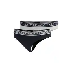 Netto Marken-Discount Replay Unterhose Damen-Strings mit Logo-Bund 2er Pack Angebot