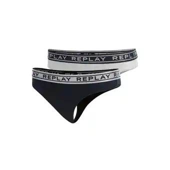 Netto Marken-Discount Replay Unterhose Damen-Strings mit Logo-Bund 2er Pack Angebot