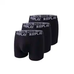 Netto Marken-Discount Replay Trunk BOXER Style 01/C Basic Cuff Logo im 3er Pack Angebot