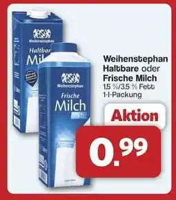 Famila Nord Ost Weihenstephan Haltbare oder Frische Milch Angebot