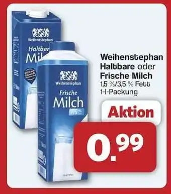 Famila Nord Ost Weihenstephan Haltbare oder Frische Milch Angebot