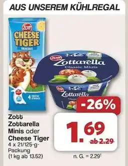 Famila Nord Ost Zott Zottarella Minis oder Cheese Tiger Angebot