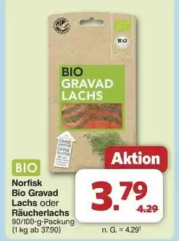 Famila Nord Ost Norisk Bio Gravad Lachs oder Räucherlachs Angebot
