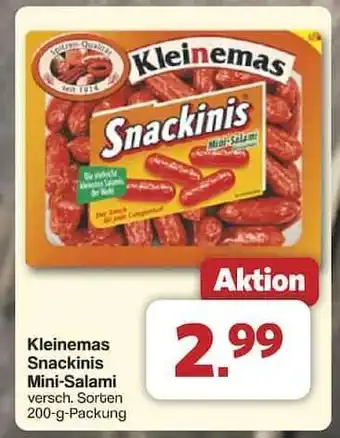 Famila Nord Ost Kleinemas Snackinis Mini-Salami Angebot