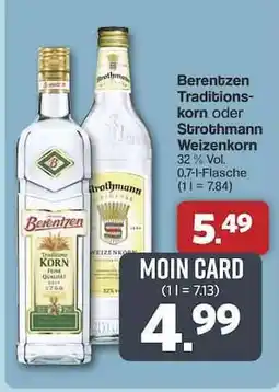 Famila Nord Ost Berentzen Traditionskorn oder Strothmann Weizenkorn Angebot
