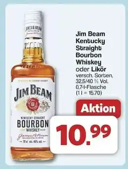 Famila Nord Ost Jim Beam Kentucky Straight Bourbon Whiskey oder Likör Angebot