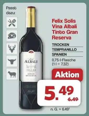 Famila Nord Ost Felix Solis Vina Albali Tinto Gran Reserva Angebot