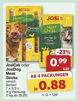 Famila Nord Ost JosiCat oder JosiDog Meat Sticks Angebot