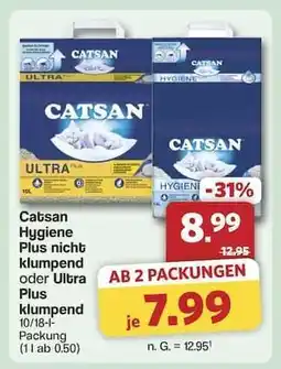 Famila Nord Ost Catsan Hygiene Plus nicht klumpend oder Ultra Plus klumpend Angebot