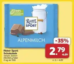 Famila Nord Ost Ritter Sport Schokolade Angebot