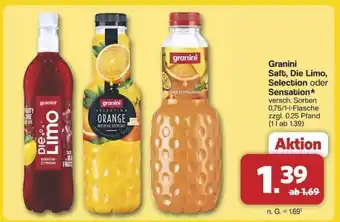 Famila Nord Ost Granini Saft, Die Limo, Selection oder Sensation Angebot