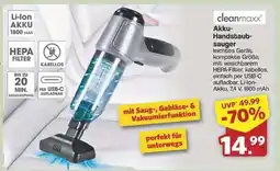Famila Nord Ost CLEANmaxx Akku-Handstaubsauger Angebot