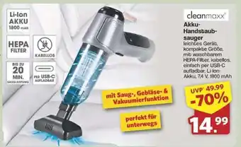 Famila Nord Ost CLEANmaxx Akku-Handstaubsauger Angebot