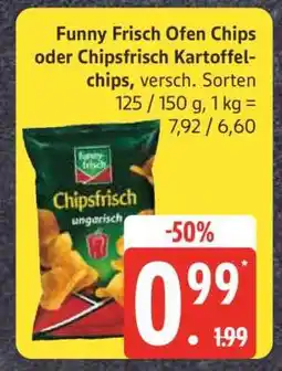 Edeka Funny Frisch Ofen Chips oder Chipsfrisch Kartoffelchips Angebot