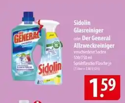 Famila Nord Ost Sidolin Glasreiniger oder Der General Allzweckreiniger Angebot