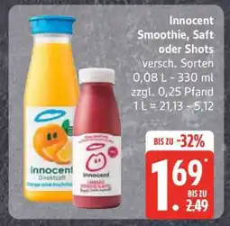 Edeka Innocent Smoothie, Saft oder Shots Angebot