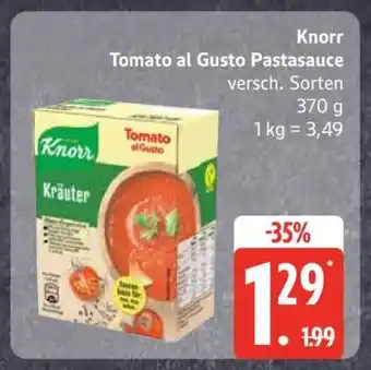 Edeka Knorr Tomato al Gusto Pastasauce Angebot