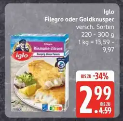 Edeka Iglo Filegro oder Goldknusper Angebot