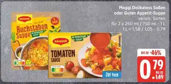 Edeka Maggi Delikatess Soßen oder Guten Appetit-Suppe Angebot