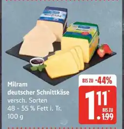 Edeka Milram, deutscher Schnittkäse Angebot