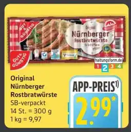 Edeka Original Nürnberger Rostbratwürste Angebot