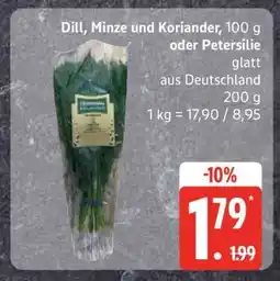 Edeka Dill, Minze und Koriander oder Petersilie Angebot