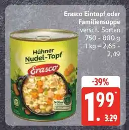 Edeka Erasco Eintopf oder Familiensuppe Angebot