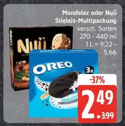 Edeka Mondelez oder Nuii Stieleis-Multipackung Angebot