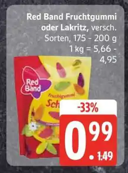 Edeka Red Band Fruchtgummi oder Lakritz Angebot