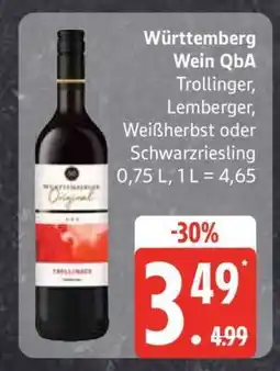 Edeka Württemberg Wein QbA Angebot