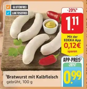 Edeka Bratwurst mit Kalbfleisch Angebot