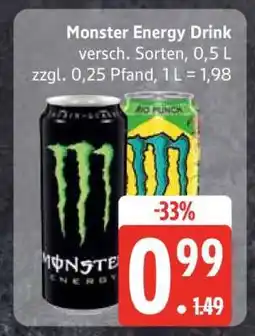Edeka Monster energy drink Angebot