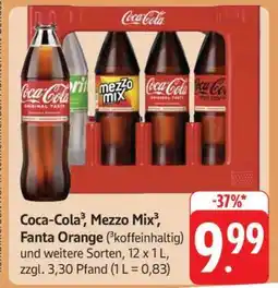 Edeka Coca-Cola, Mezzo Mix, Fanta Orange Angebot