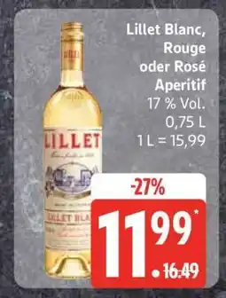 Edeka Lillet Blanc, Rouge oder Rosé Aperitif Angebot