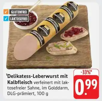 Edeka Delikatess-Leberwurst mit Kalbfleisch Angebot