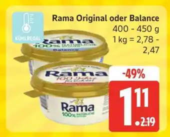 Edeka Rama Original oder Balance Angebot