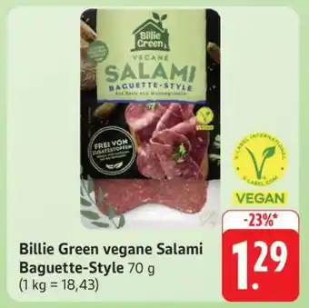 Edeka Billie Green Vegane Salami Baguette-Style Angebot