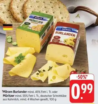 Edeka Milram Burlander oder Müritzer Angebot