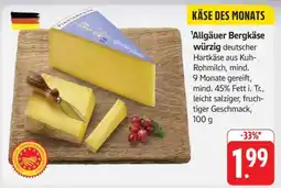 Edeka Allgäuer Bergkäse würzig Angebot