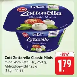 Edeka Zott Zottarella Classic Minis Angebot