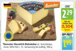 Edeka Demeter Heumilch Rahmkäse Angebot